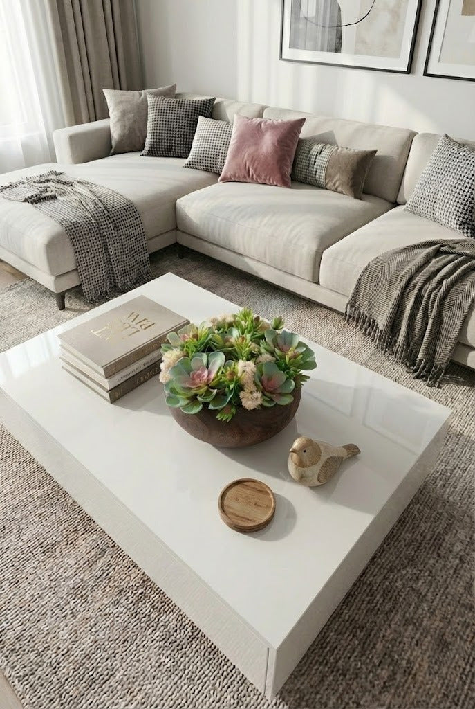 JARDIM DE SUCULENTAS EM CACHEPOT/MADEIRA, 40CM DIAM. Cod: A7095