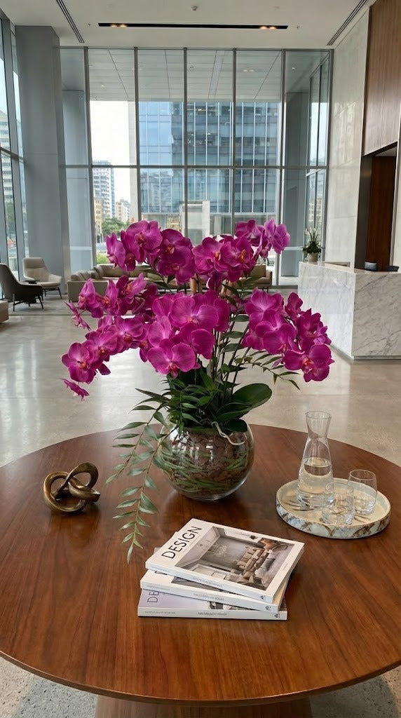 ORQ. PHALAENOPSIS FU X12 EM VIDRO, 80CM Cod: A7100