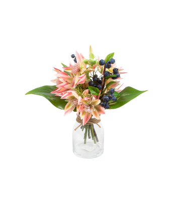 MISTO SERRURIAS/MIRTILOS EM VIDRO, 25CM Cod: A7102