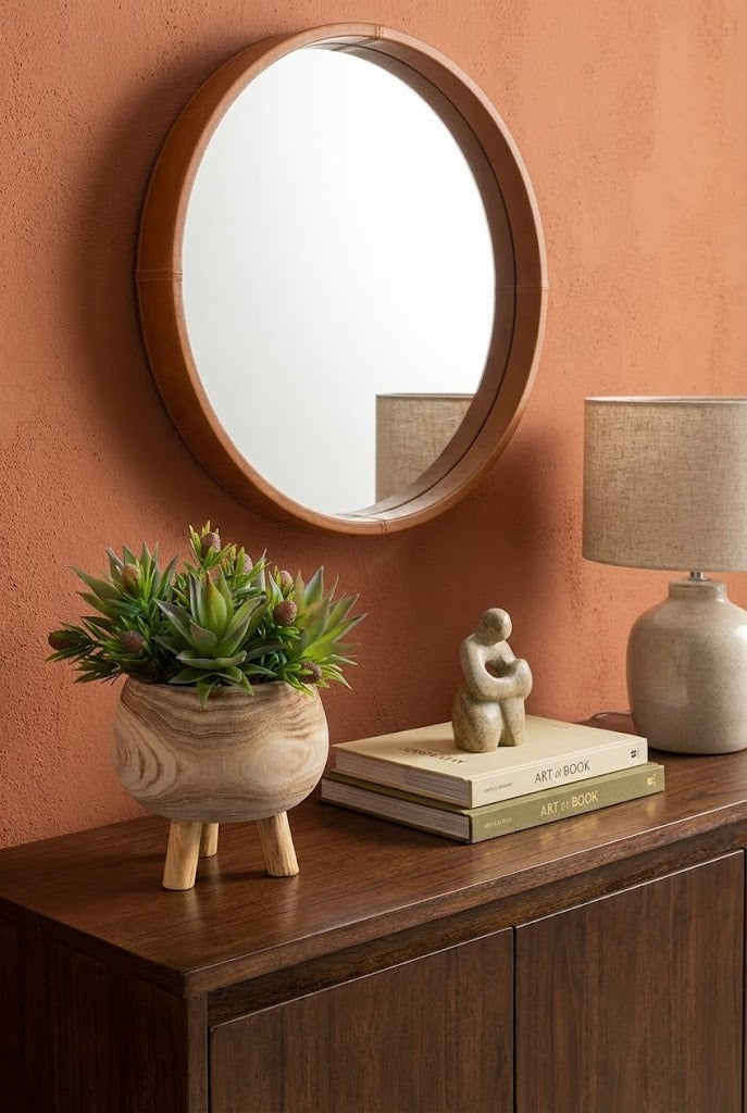 SUCULENTAS EM CACHEPOT DE MADEIRA, 30CM Cod: A7117