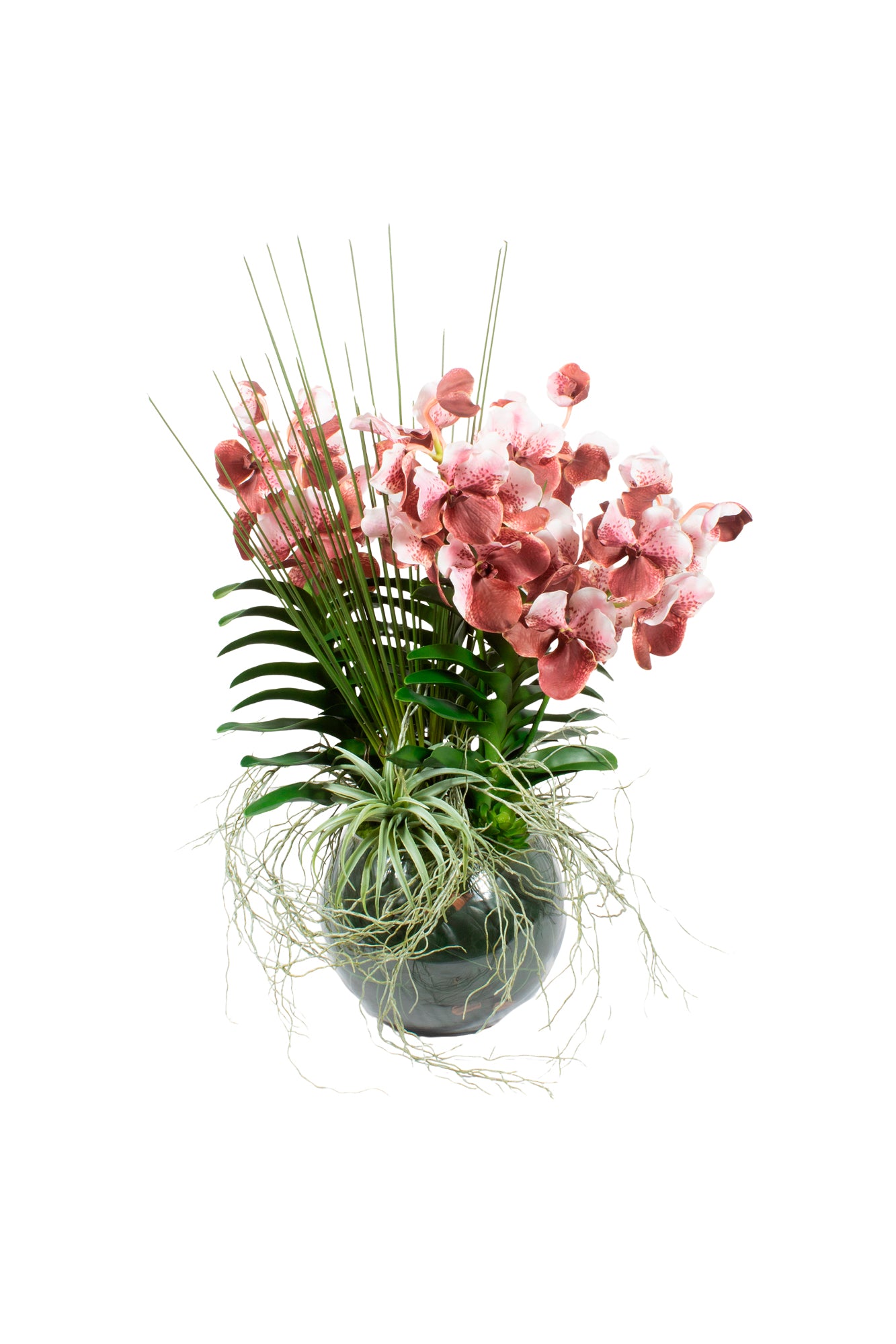 ORQ. VANDAS BD EM VIDRO AQUARIO, 95CM Cod: A7121