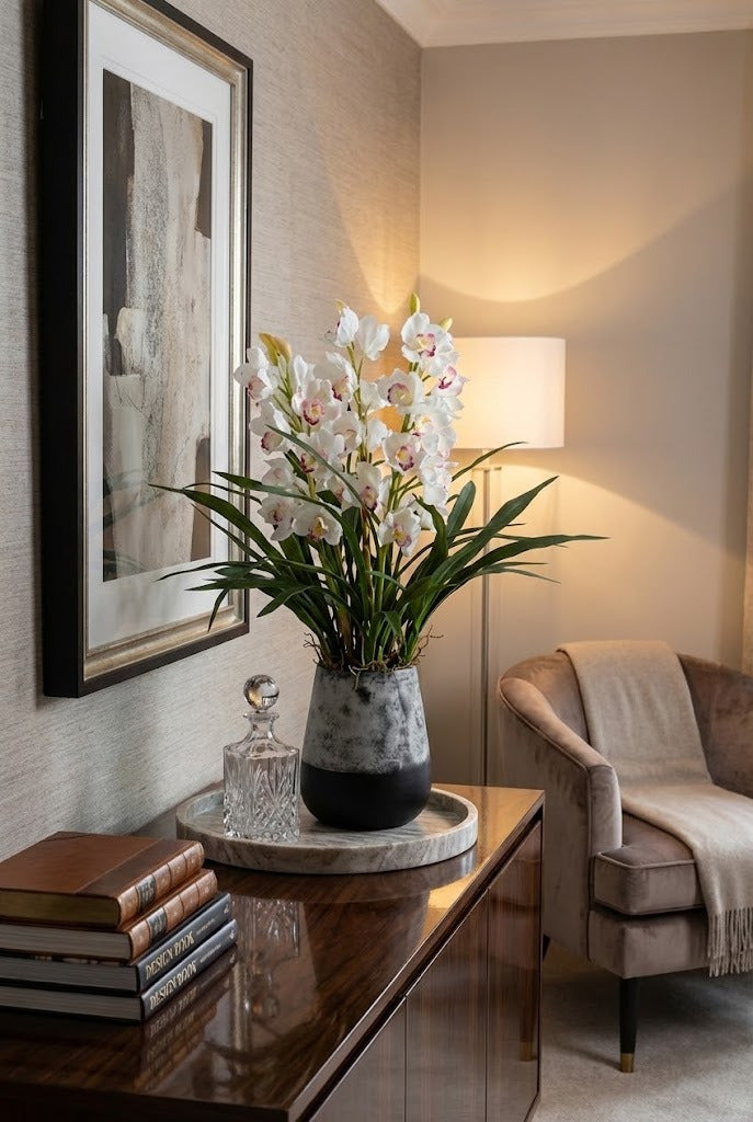ORQ. CYMBIDIUM NO VASO BICOLOR 100CM Cod: A7135