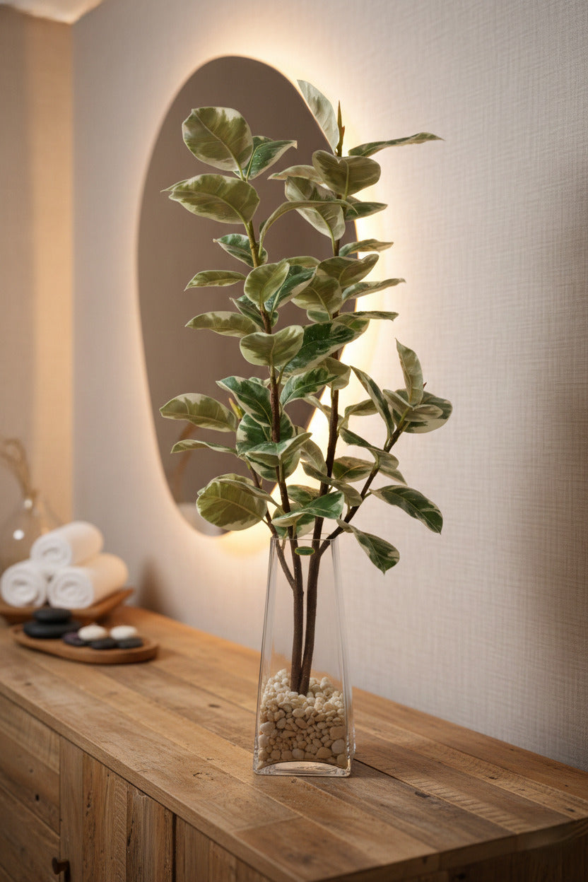 FICUS ELÁSTICA NO VASO TRAPEZIO 115CM Cod: A7140