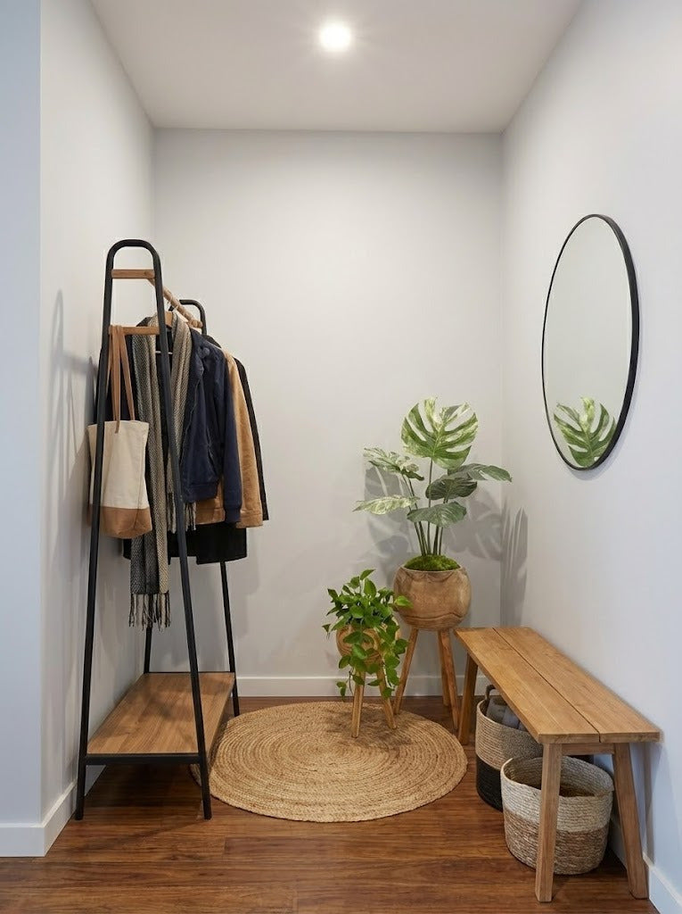 ZEBRINA EM VASO TRIPÉ DE MADEIRA 50CM Cod: A7152