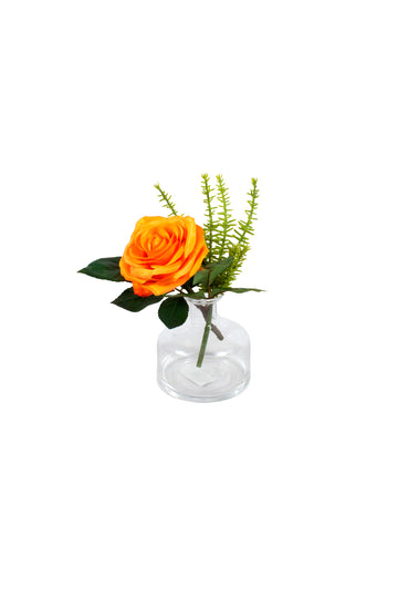 ROSA CAROL LA EM VIDRINHO 20CM Cod: A7158