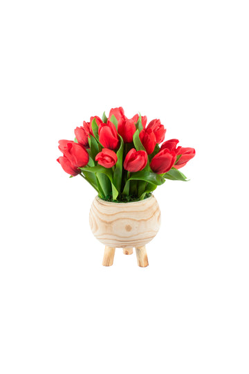 TULIPAS VM EM TRIPE MADEIRA 40CM Cod: A7160