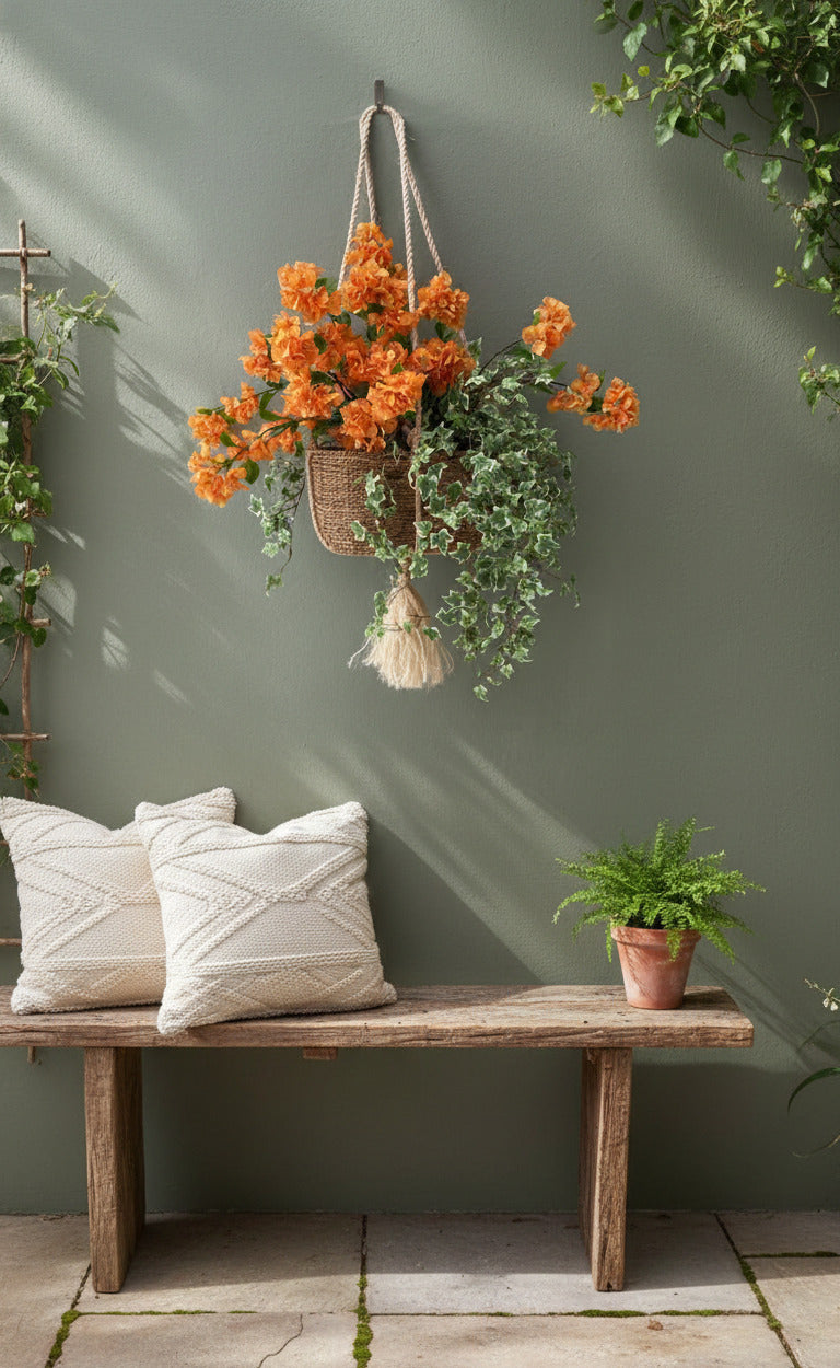 CESTO PENDENTE C/ BOUGANVILE LA, 110CM Cod: A7217