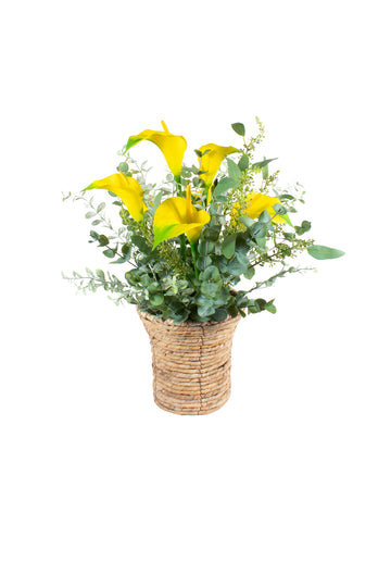ARRANJO GARDEN AMARELO, 55CM Cod: A7221