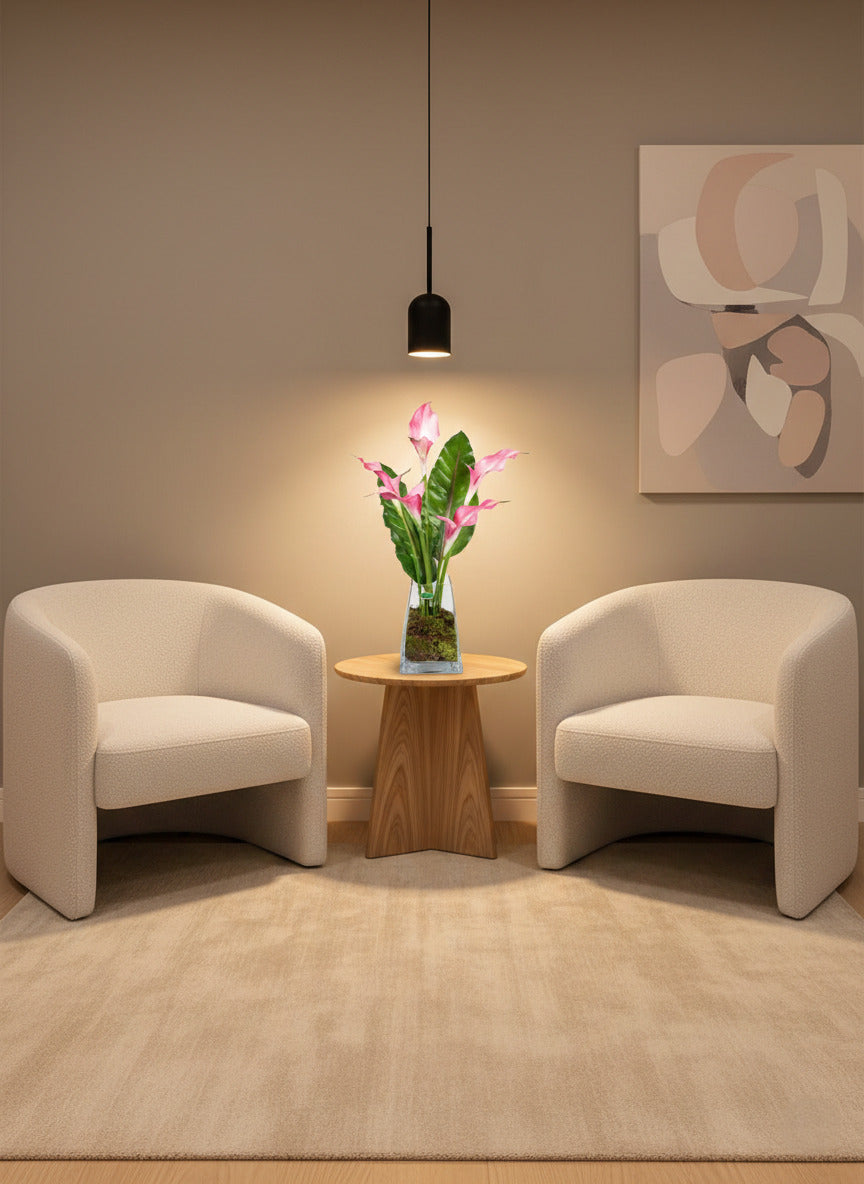 COPOS DE LEITE DUPLOS PINK/VIDRO, 65CM Cod: A7232