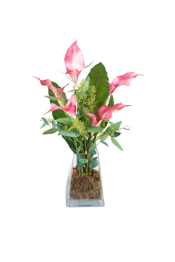 COPOS DE LEITE DUPLOS PINK/VIDRO 65CM Cod: A7232