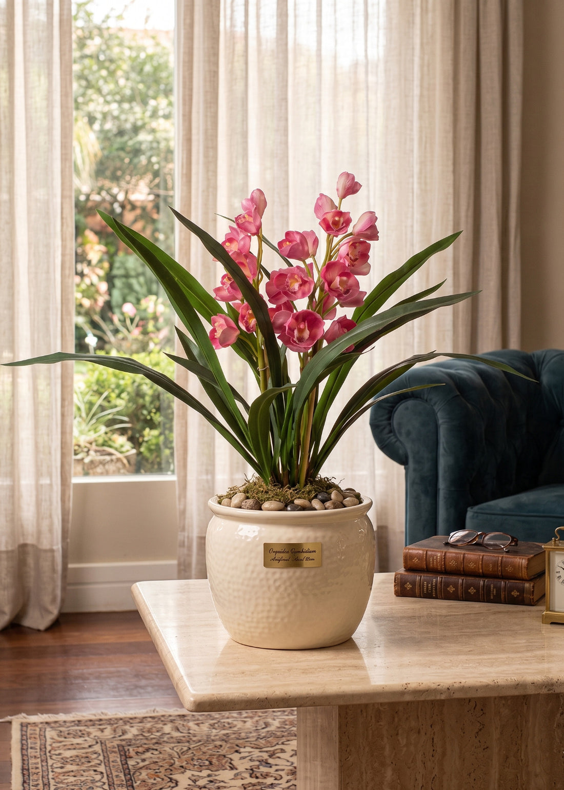 ORQ. CYMBIDIUM X3 PK EM POTE PVC 64CM Cod: A7243PK