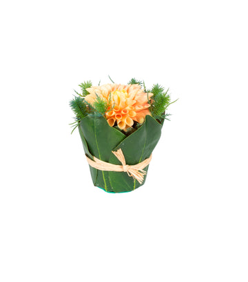 DALIA PE EM CACH. DE FOLHAS, 15CM Cod: A7246
