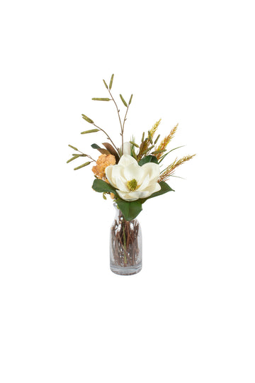 MAGNOLIA C/ SEDUM EM VASO VIDRO 60CM Cod: A7287