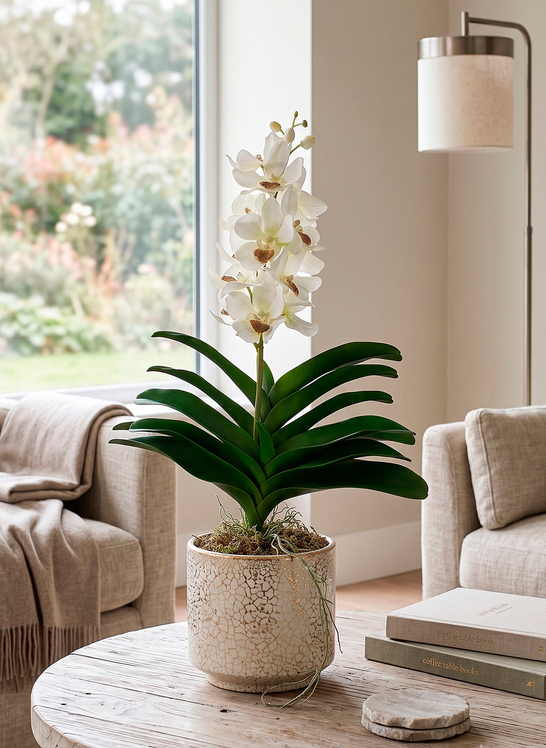ORQ. VANDA BR X1 EM POTE PVC 53CM Cod: A7362BR