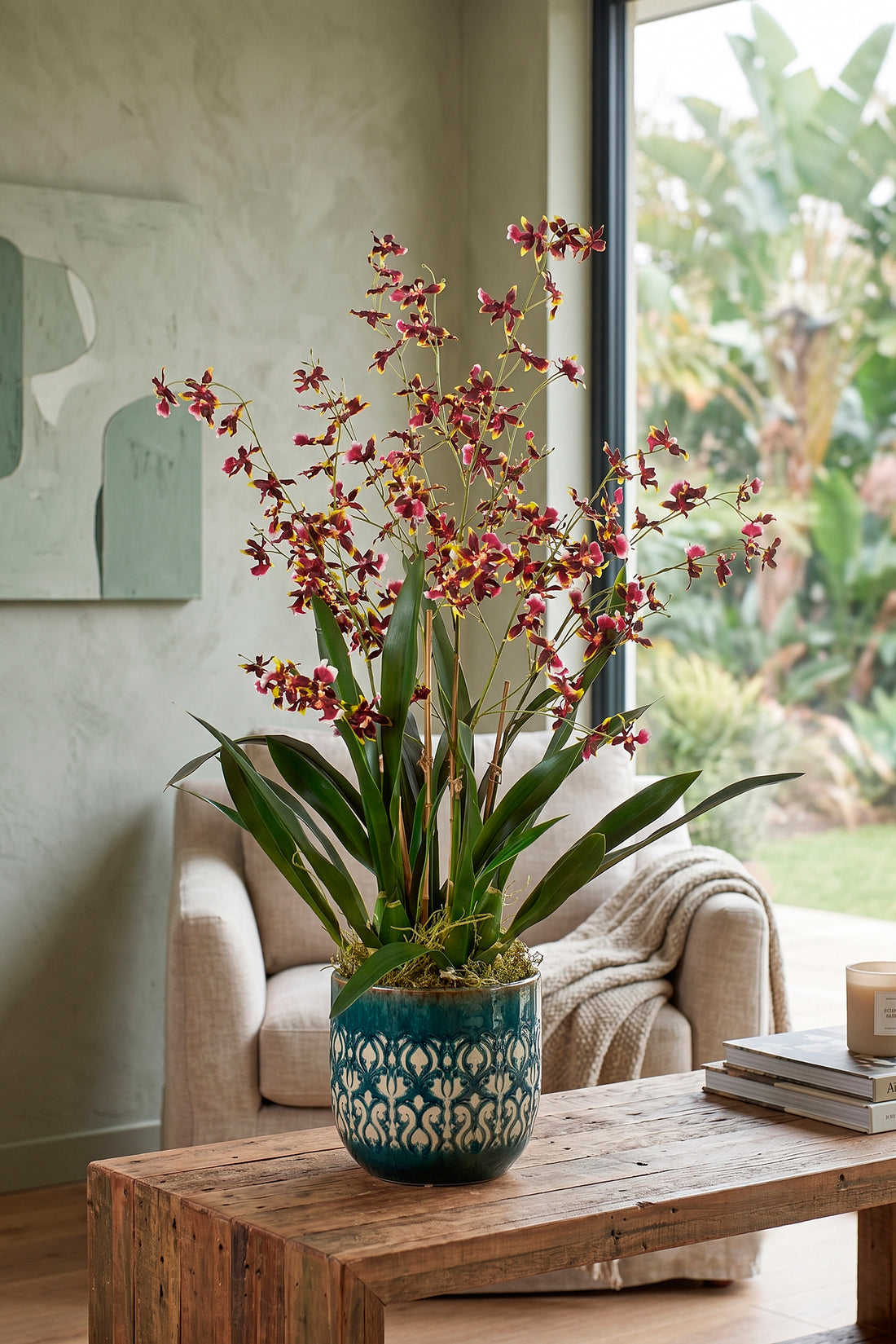 ORQ. ONCIDIUM VI EM POTE PVC, 83CM Cod: A7369VI