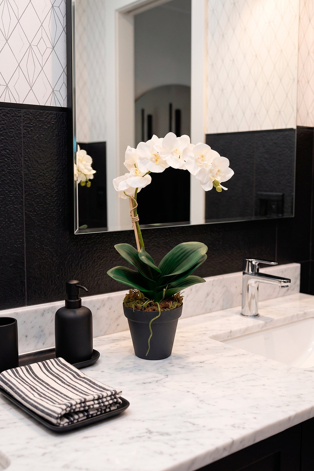ORQ. PHALAENOPSIS EM POTE PVC, 36CM Cod: A7383