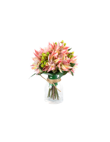 SERRURIA C/ HYPERICUM EM VIDRO, 25CM Cod: A7413
