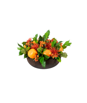 FRUTEIRA C/ LARANJAS, 55CM DIÂM x 30CM ALT Cod: A7422