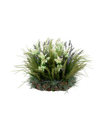 FLORES DO CAMPO EM SOLO, 75CM DIÂM x 50 ALT Cod: A7432