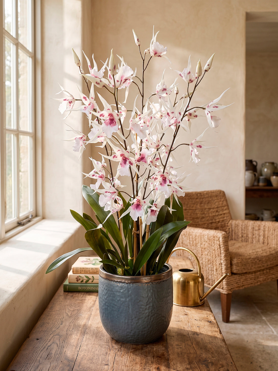 ORQ. ONCIDIUM BR EM POTE PVC, 105CM Cod: A7434VPP