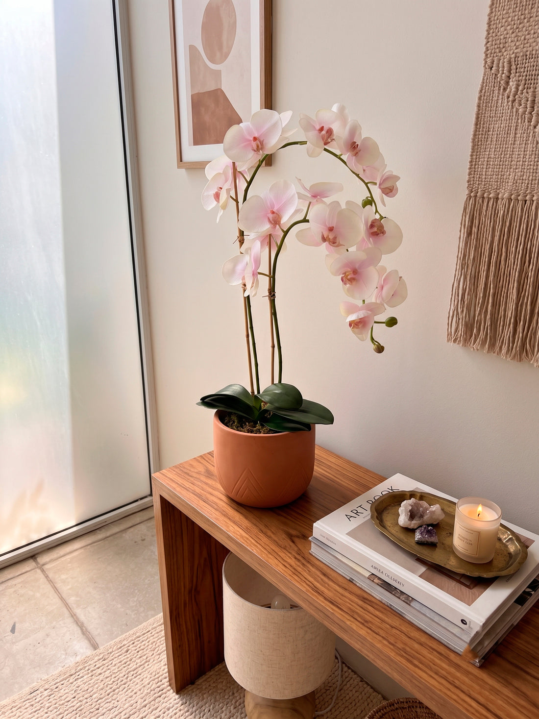 ORQ. PHALAENOPSIS RO EM POTE PVC, 75CM Cod: A7452