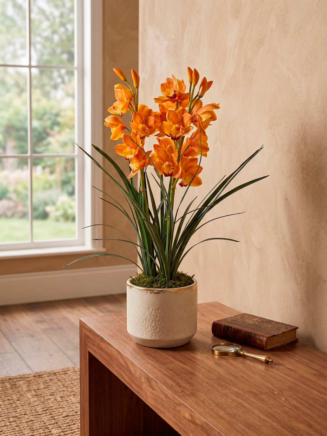 ORQ. CYMBIDIUM TE X3 EM POTE PVC, 80CM Cod: A7455