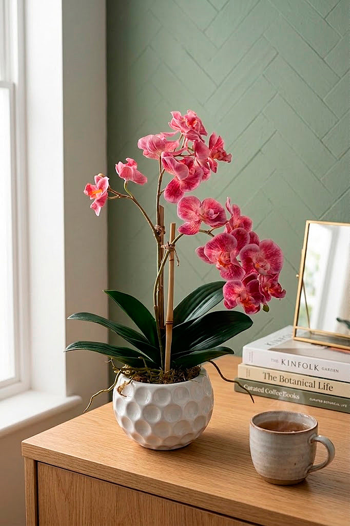 ORQ. MINI PHALAENOPSIS RO X2 EM CER 38CM Cod: A7476
