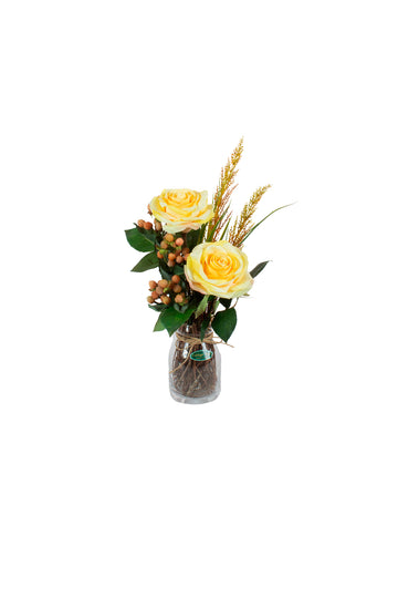 ROSAS AM EM VIDRO 33CM Cod: A7477