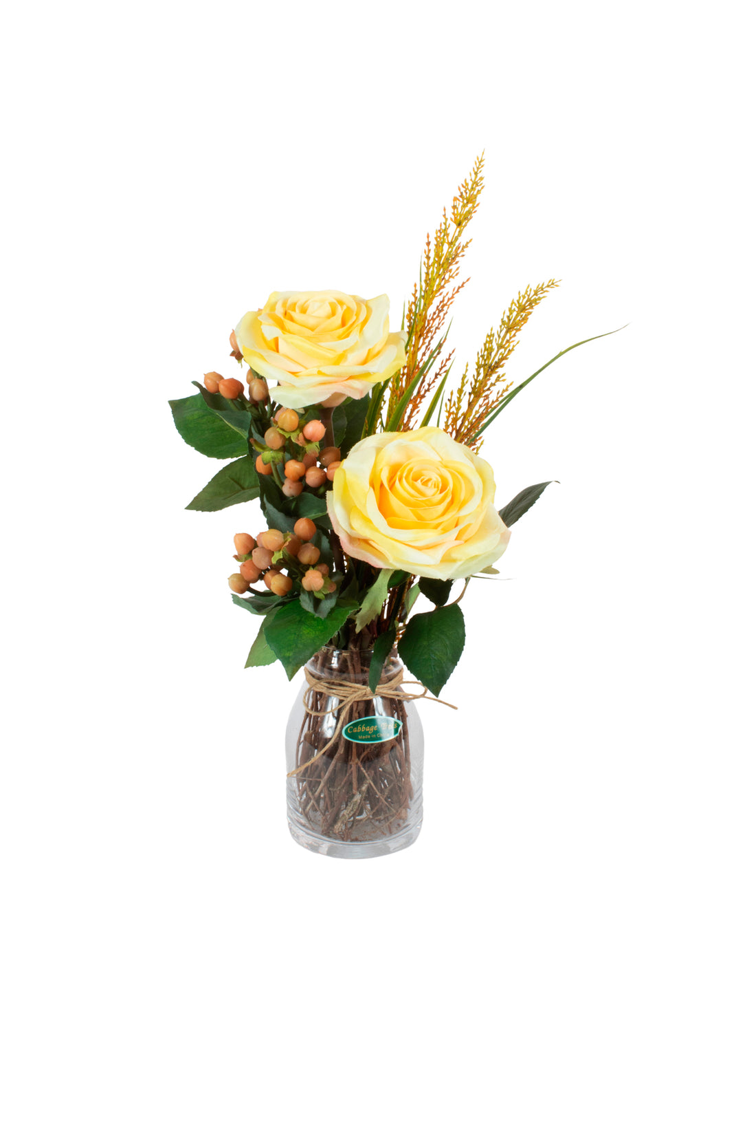 ROSAS AM EM VIDRO 33CM Cod: A7477