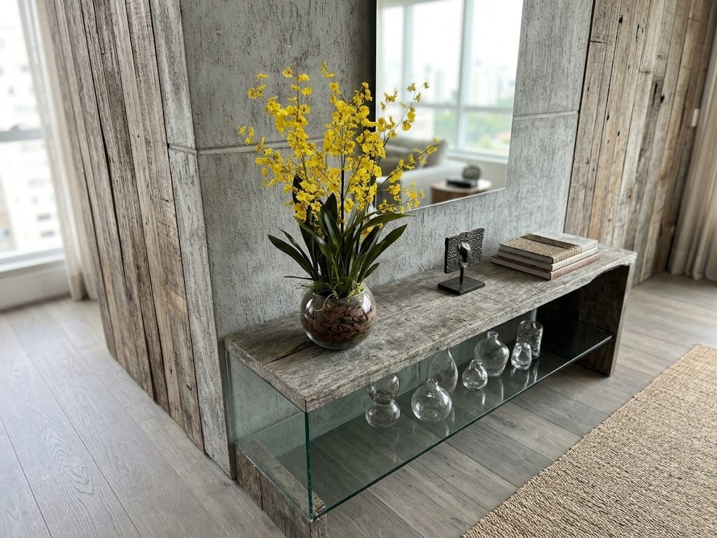 ORQ. ONCIDIUM AM EM VIDRO AQUARIO, 92CM Cod: A7480