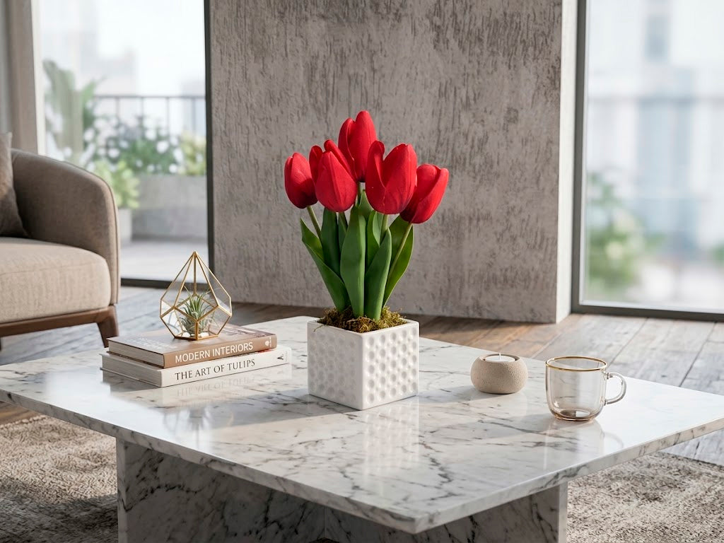 TULIPAS VM EM CER, 35CM Cod: A7481
