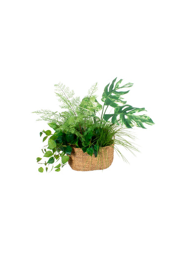 CESTO COM FOLHAGENS, 80CM Cod: A7486
