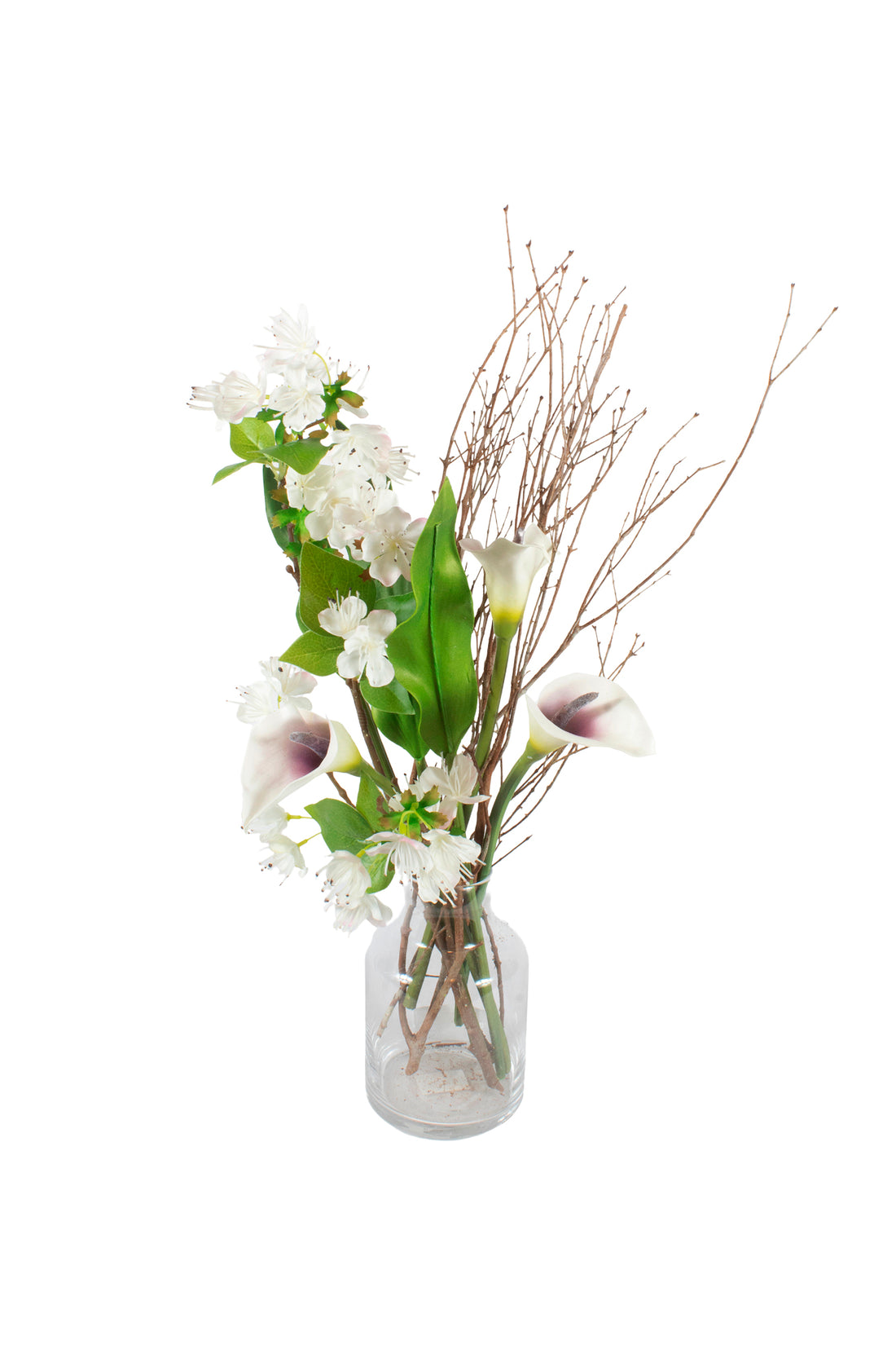 COPO DE LEITE/FLOR DE MAÇÃ EM VIDRO, 48CM Cod: A7490