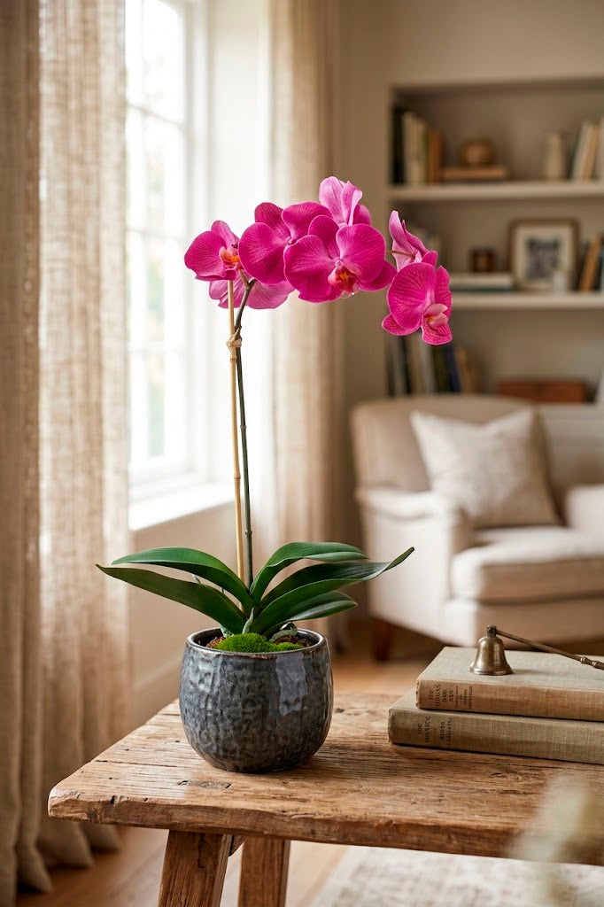 ORQ. PHALAENOPSIS FU X1 GD EM POTE PVC, 60CM Cod: A7515