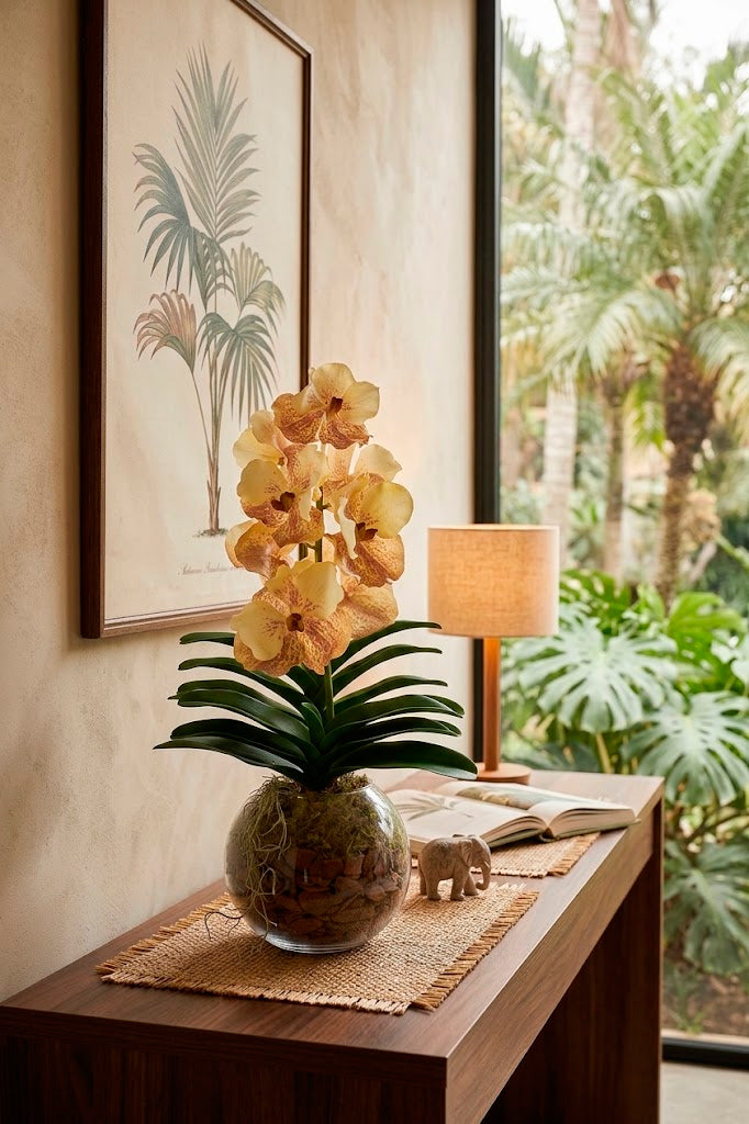 ORQ. VANDA MM X1 EM VIDRO, 60CM Cod: A7516