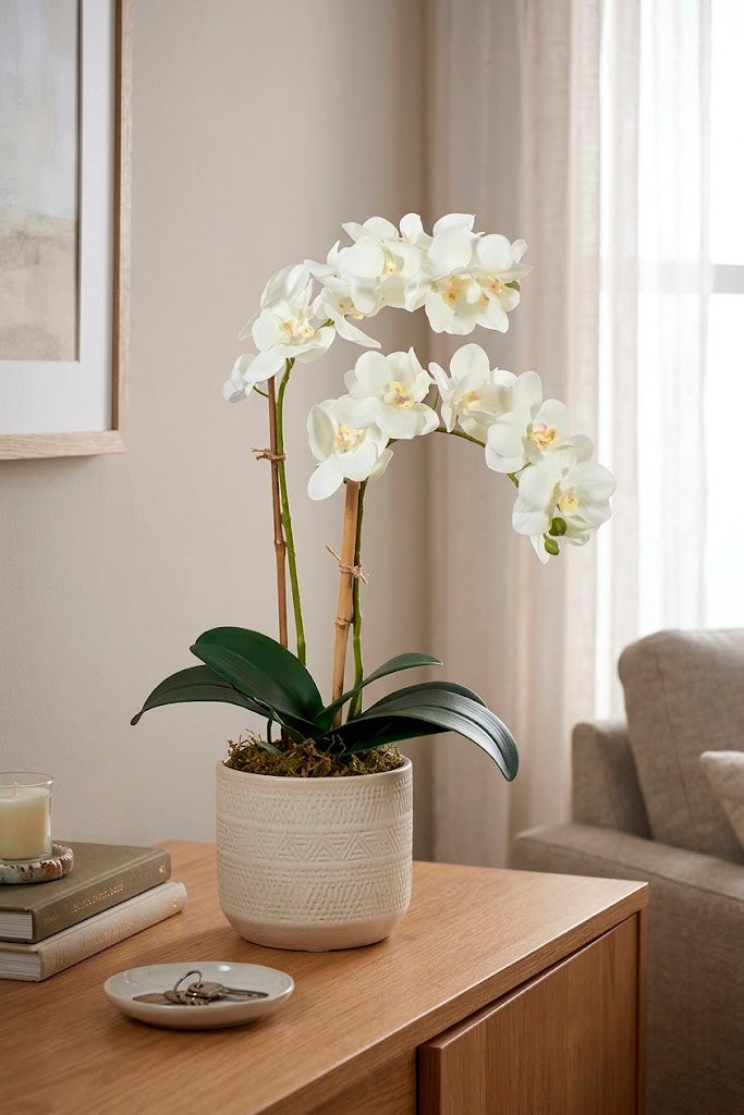 ORQ. PHALAENOPSIS BR EM POTE PVC, 38CM Cod: A7521