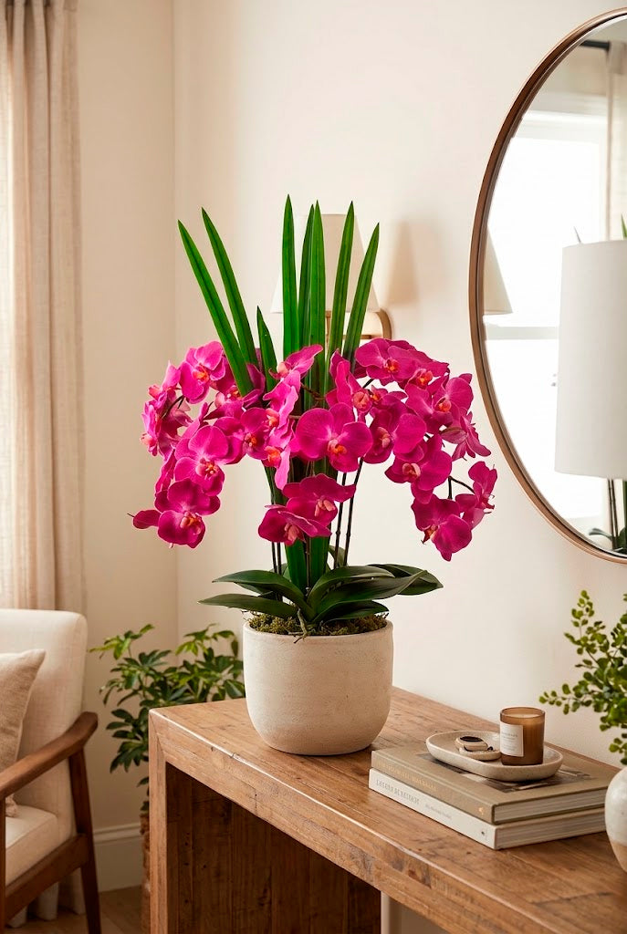 ORQ. PHALAENOPSIS FU X6 EM POTE PVC, 90CM Cod: A7525FU