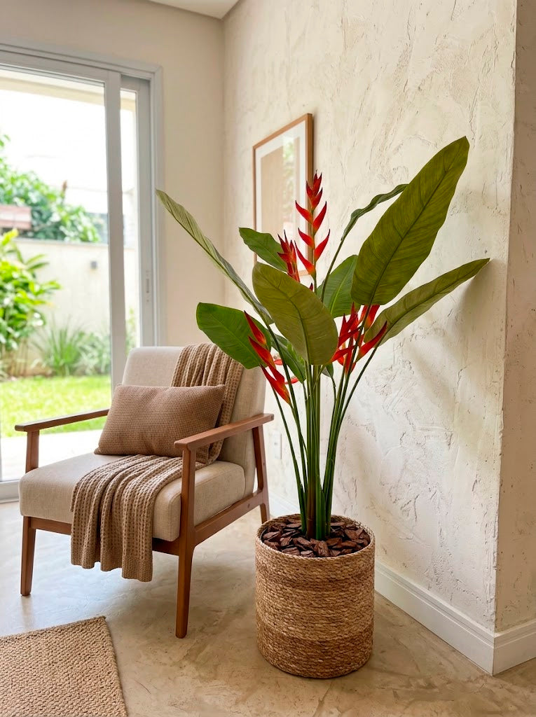 HELICONIAS EM POTE PVC, 110CM Cod: A7528
