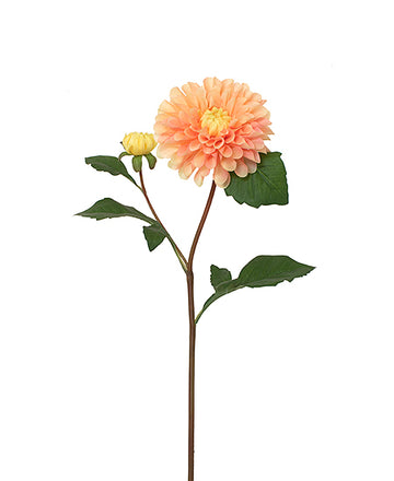 DALIA FLOR E BOTÃO HASTE 50 CM SALMÃO Cod: CA0097028-006