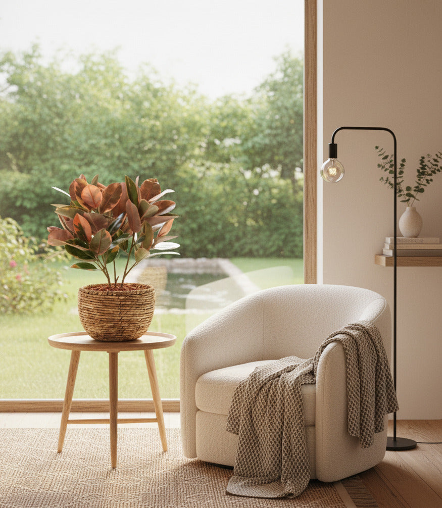 ARBUSTO FICUS ELASTICA RUBI, 65CM Cod: A6991