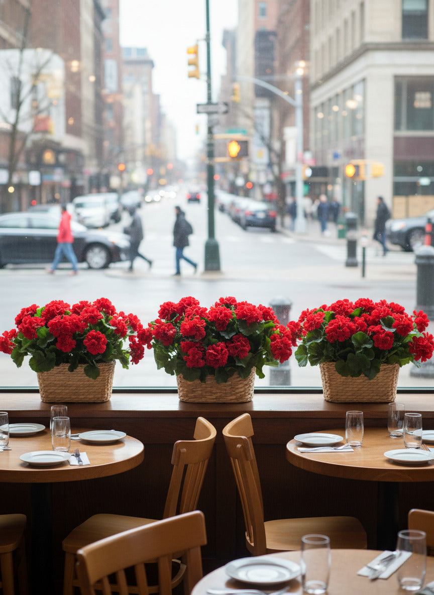 GERÂNIOS VM NO CESTO DE TABOA 42 CM Cod: A6556