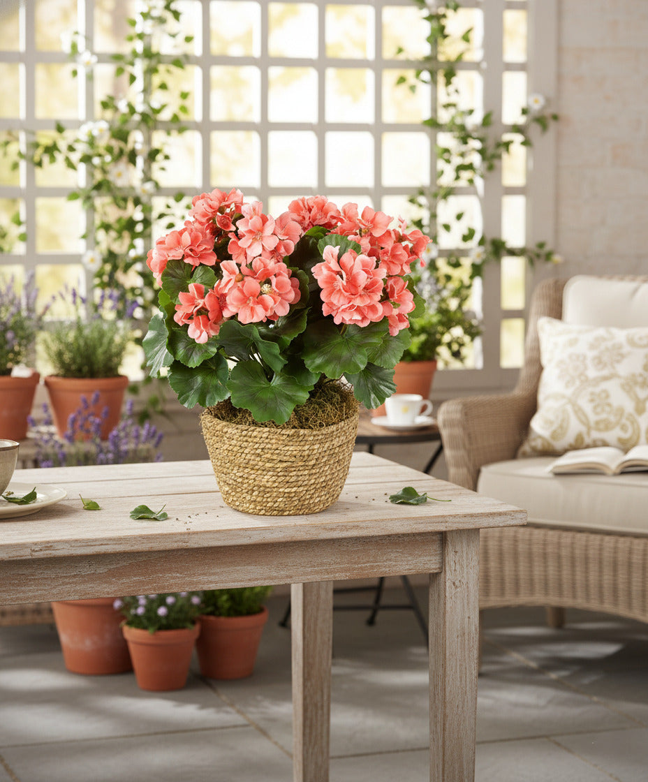 GERÂNIOS RO NO POTE PLÁSTICO, 42CM Cod: A6571-PT