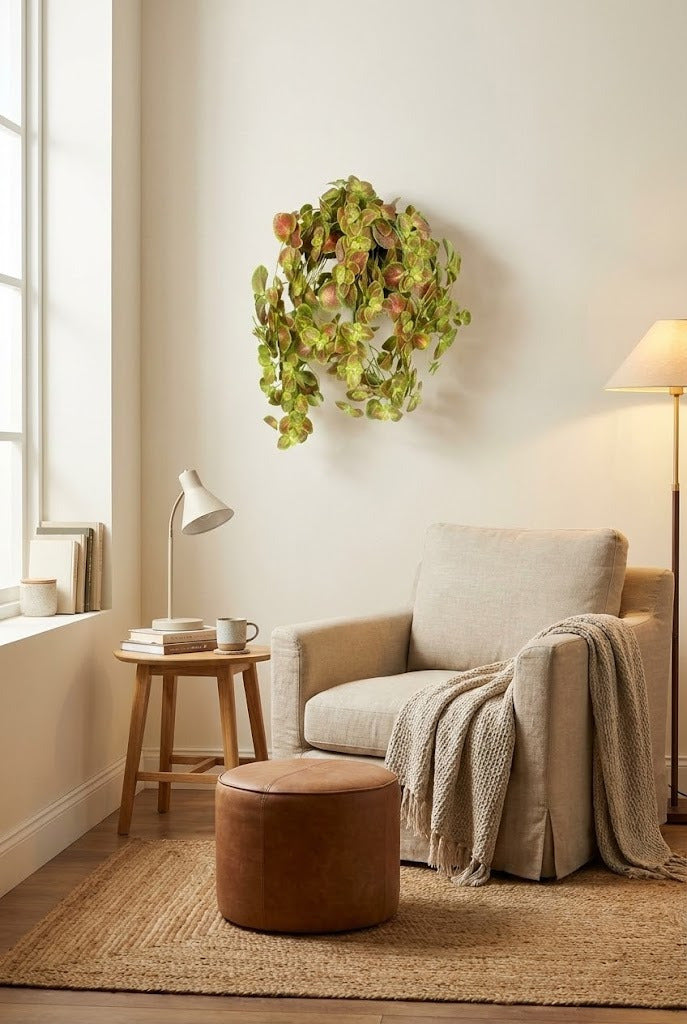 PENDENTE SAXIFRAGA EM VASO VPP DE PAREDE 60CM Cod: A6577